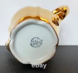 Vintage RW Bavaria Gold Porcelain Demitasse Tea Set for 6, Rudolf Wachter