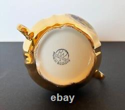 Vintage RW Bavaria Gold Porcelain Demitasse Tea Set for 6, Rudolf Wachter