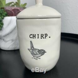 Vintage Rae Dunn Artisan CHIRP Bird Sugar Bowl Canister