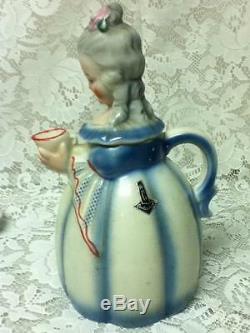 Vintage, Rare, Corlendorf, Germany, Figural Lady Teapot