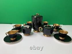 Vintage Rare OAC Okura Japan Josephine black and gold tea set