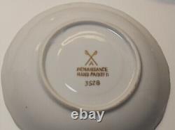 Vintage Renaissance Hand Painted Black Teapot w Embossed Gold Fairy Design