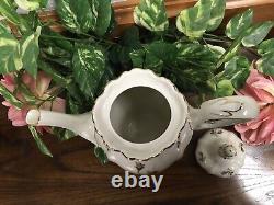 Vintage Rosenthal Selb Germany Pompadour Tea Pot With Creamer & Sugar Set