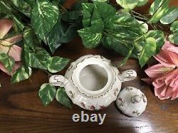 Vintage Rosenthal Selb Germany Pompadour Tea Pot With Creamer & Sugar Set