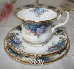 Vintage Royal Albert Moonlight Rose 23-Piece Tea Set inc Teapot & Cake Stand NEW