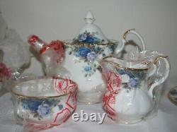 Vintage Royal Albert Moonlight Rose 23-Piece Tea Set inc Teapot & Cake Stand NEW