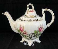 Vintage Royal Chelsea England Bone China Moss Rose TEAPOT SUGAR BOWL CREAMER SET