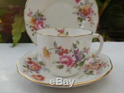 Vintage Royal Crown Derby Posies Tea Set With Teapot For Six