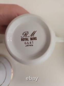 Vintage Royal Ming Tea Set. 3 Pieces. Pattern 6641 1940s. Amazing Condition