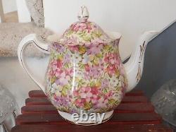 Vintage Royal Standard Virginia Stock Chintz Teapot Tea Set Fine Bone China