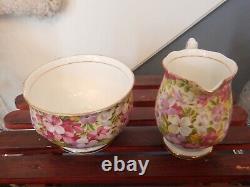Vintage Royal Standard Virginia Stock Chintz Teapot Tea Set Fine Bone China