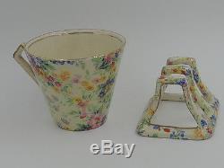 Vintage Royal Winton Chintz Floral Feast Breakfast Set Tea For One Teapot