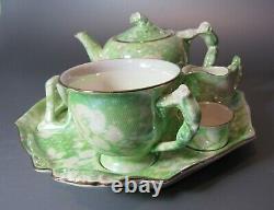 Vintage Royal Winton Chintz Green Brocade Breakfast Set Teapot Rosebud Grimwades