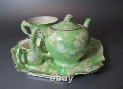 Vintage Royal Winton Chintz Green Brocade Breakfast Set Teapot Rosebud Grimwades
