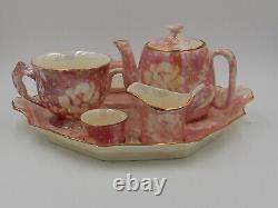 Vintage Royal Winton Chintz Pink Rose Brocade Breakfast Set Tea For One Teapot