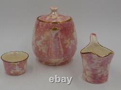 Vintage Royal Winton Chintz Pink Rose Brocade Breakfast Set Tea For One Teapot