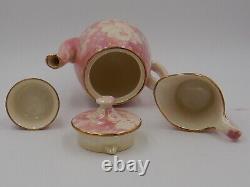 Vintage Royal Winton Chintz Pink Rose Brocade Breakfast Set Tea For One Teapot