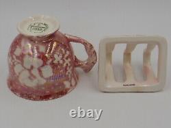 Vintage Royal Winton Chintz Pink Rose Brocade Breakfast Set Tea For One Teapot