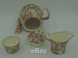 Vintage Royal Winton Chintz Sunshine Breakfast Set Teapot Tea For One