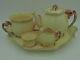 Vintage Royal Winton Cream Tiger Lily Breakfast Set Withpink & Green Teapot Tea Fo
