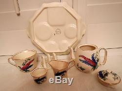 Vintage Royal Winton Delphinium Breakfast Set Tea for One Teapot