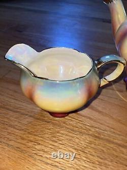 Vintage Royal Winton Grimwades Rainbow Lusterware Teapot Sugar And Creamer Set