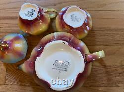 Vintage Royal Winton Grimwades Rainbow Lusterware Teapot Sugar And Creamer Set