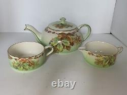 Vintage Royal Winton Grimwades Transferware STACKING TEA SET Individual LEAVES