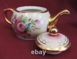 Vintage Russia Porcelain Tea Samovar & Tea Pot Set Marked Gzhel