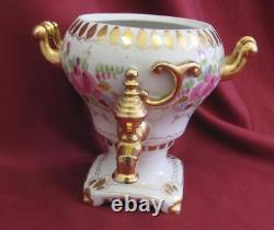 Vintage Russia Porcelain Tea Samovar & Tea Pot Set Marked Gzhel