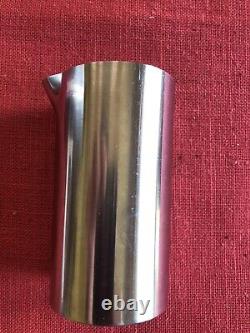 Vintage STELTON Stainless CYLINDA Teapot, Creamer & Sugar DENMARK