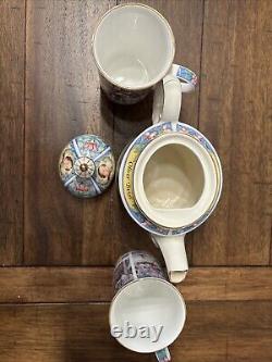Vintage Sadler Oliver Twist Charles Dickens Teapot And 2 Cups