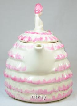 Vintage Sadler Teapot YE DAINTEE LADYEE Pink Dress w Floral Chintz Inset (BAY)