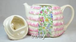 Vintage Sadler Teapot YE DAINTEE LADYEE Pink Dress w Floral Chintz Inset (BAY)