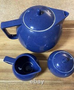 Vintage Sasaki Colorstone Teapot Set. Teapot WithLid. Creamer And Sugar Dishes