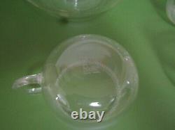 Vintage Schott & Gen Mainz Jena Glass teapot with 12 glass cups