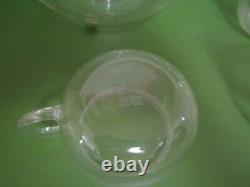 Vintage Schott & Gen Mainz Jena Glass teapot with 12 glass cups