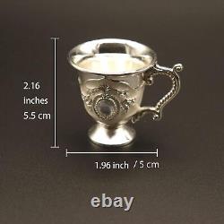Vintage Set Tea Turkish Cups Home Decor with WithPot 6 Cups Teapots Silver