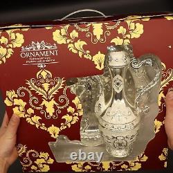 Vintage Set Tea Turkish Cups Home Decor with WithPot 6 Cups Teapots Silver