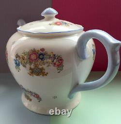 Vintage Shelley China Sheraton & Grey Crystals Large Tea Set Teapot & Lid 2323