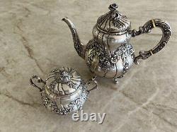 Vintage Silver Coffee/Tea Pot and Sugar Bowl