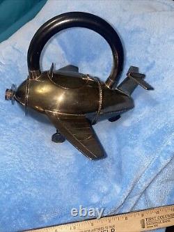 Vintage Silver Plated Airplane Shaped Teapot EUC