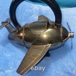Vintage Silver Plated Airplane Shaped Teapot EUC