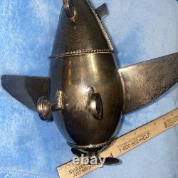 Vintage Silver Plated Airplane Shaped Teapot EUC