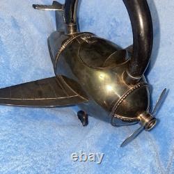 Vintage Silver Plated Airplane Shaped Teapot EUC