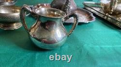 Vintage Silver Plated Tea Set And Sugar Bowl With Spoon Plus Extras