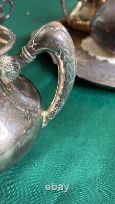 Vintage Silver Plated Tea Set And Sugar Bowl With Spoon Plus Extras