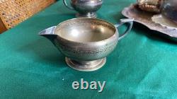 Vintage Silver Plated Tea Set And Sugar Bowl With Spoon Plus Extras