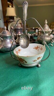 Vintage Silver Plated Tea Set And Sugar Bowl With Spoon Plus Extras