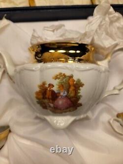 Vintage Sorelle Teapot With Service for Six Fine Porcelain MINT